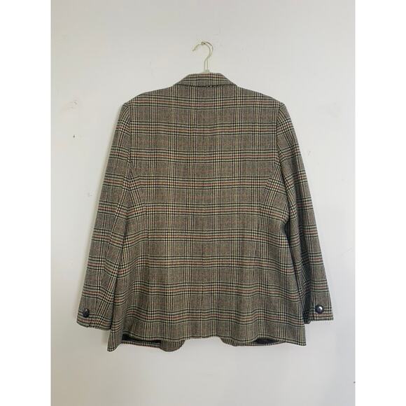 Vintage Worthington Houndstooth Plaid Blazer Womens Size 12 Gingham Academia - Picture 7 of 8